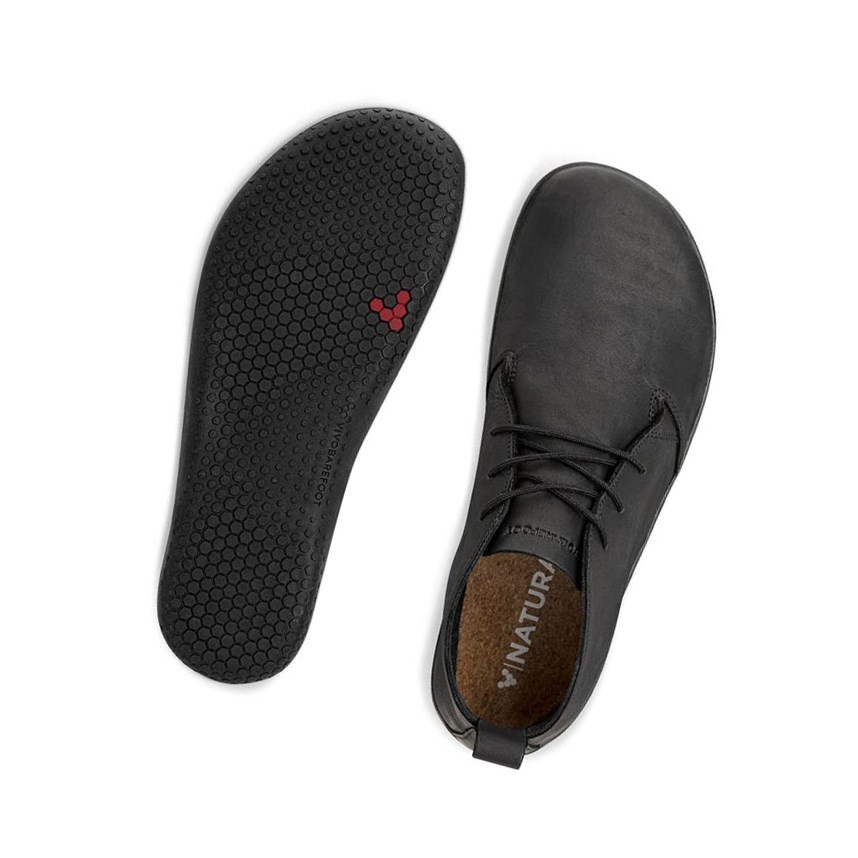 Chaussures Lifestyle Vivobarefoot Gobi II Wild Hide Noir Homme | WGK-39627035