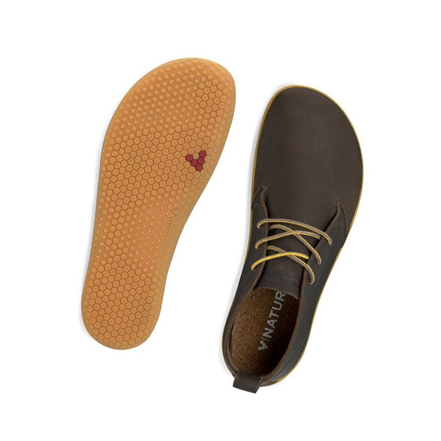 Chaussures Lifestyle Vivobarefoot Gobi II Wild Hide Marron Foncé Homme | FSH-83218956