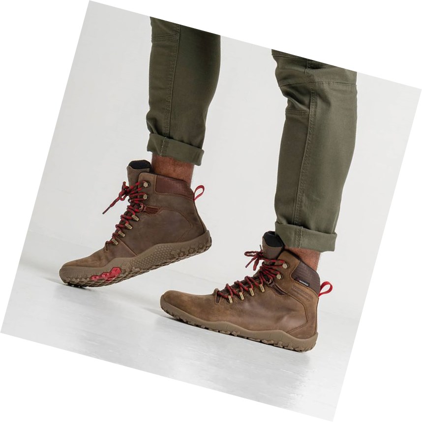 Bottes Randonnée Vivobarefoot Tracker Firm Ground Marron Foncé Homme | ORO-89619209