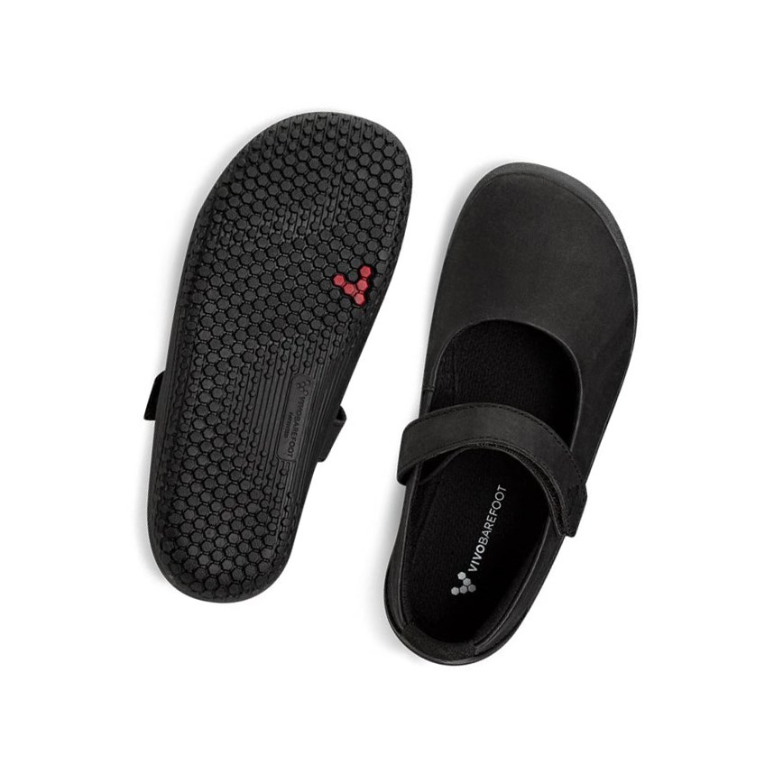 Chaussures Running Vivobarefoot Wyn School Noir Enfant | DMV-00769954