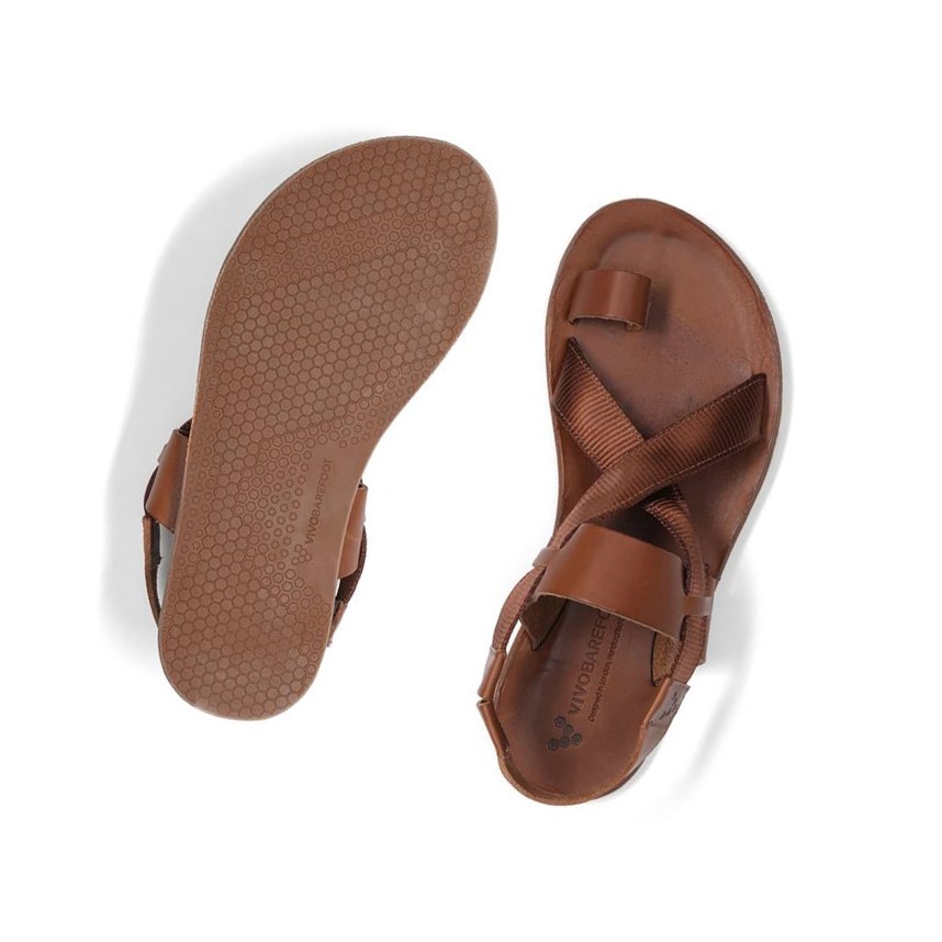 Sandales Vivobarefoot Kuru Sandal Marron Femme | NBE-91206869