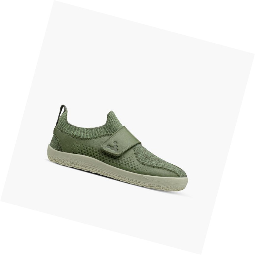 Baskets Vivobarefoot Primus Knit Laine Vert Enfant | TFX-28818703